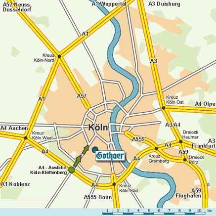 Landkarte: Gothaer Köln
