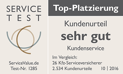 ServiceAtlas KFZ-Versicherer 2016 im Vergleich - Top-Platzierung für die Gothaer KFZ-Versicherung